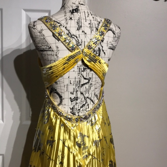 Heart Print Metallic Satin Pleated Floral Bead Formal Evening Accordion Wedding - Picture 5 of 8